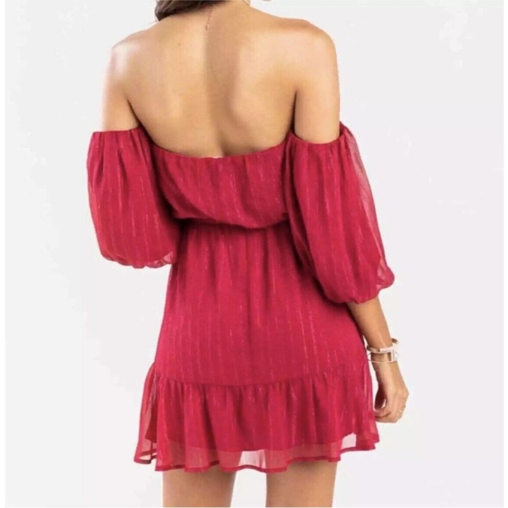 Francescas Shimmer Off the Shoulder Dress